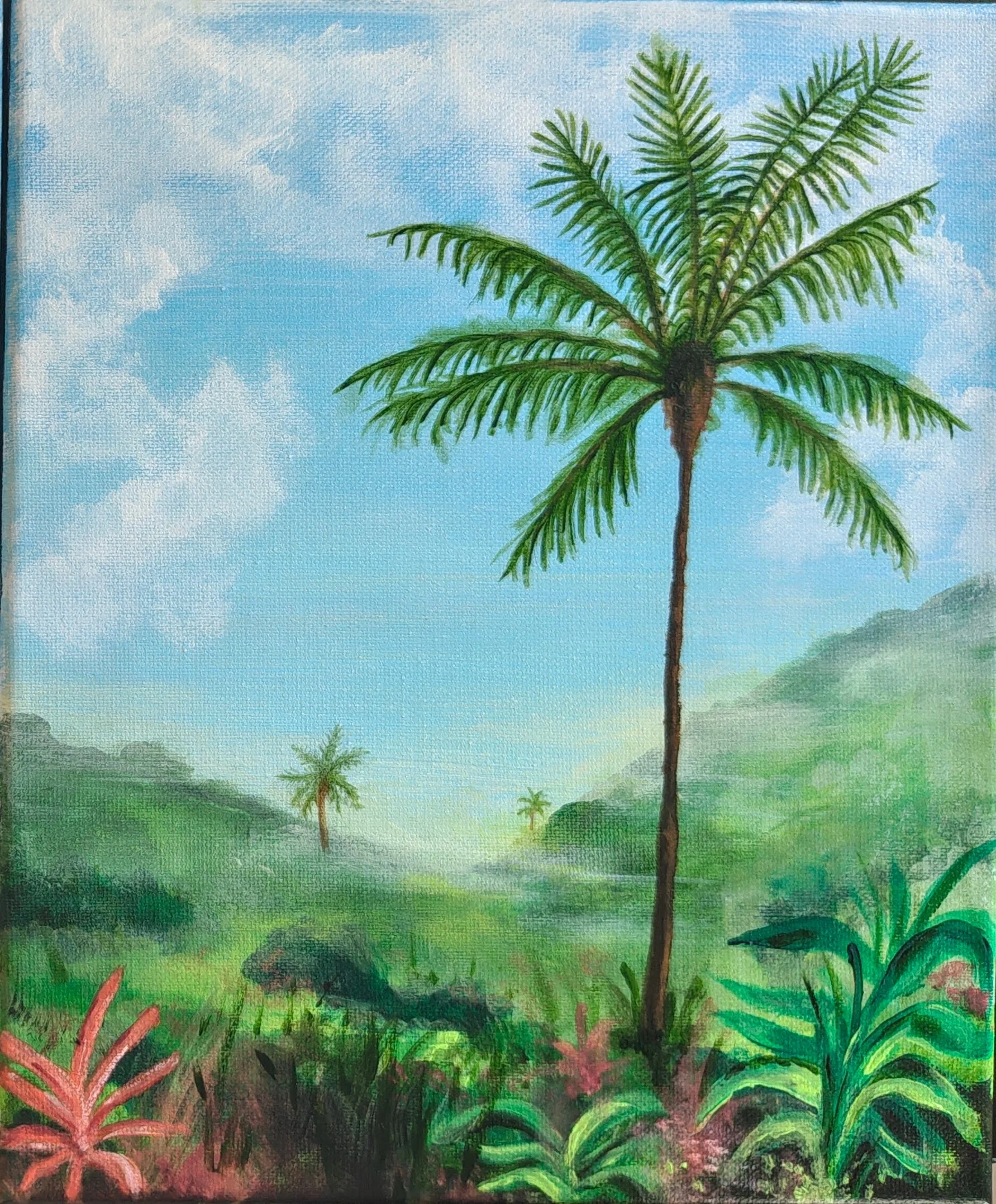 Finished forest painting from a previous session
