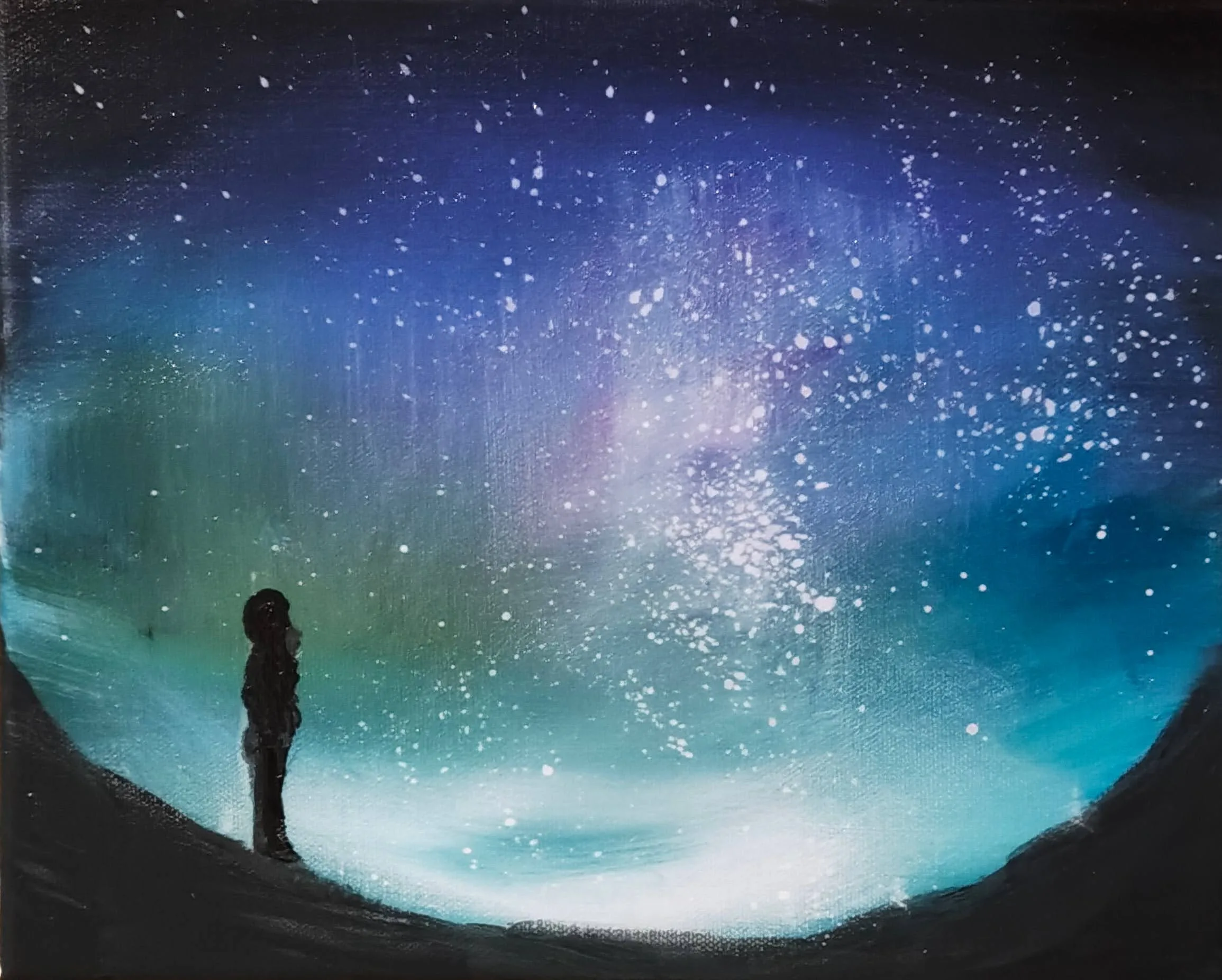 Finished galaxy painting from a previous session